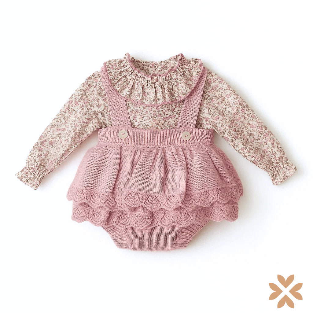 Completo con blusa fiorellini - Baby Fashion