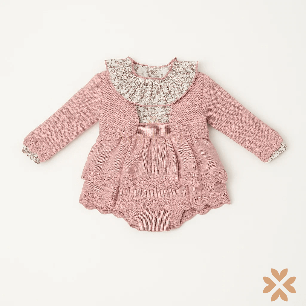 Completo con blusa fiorellini - Baby Fashion