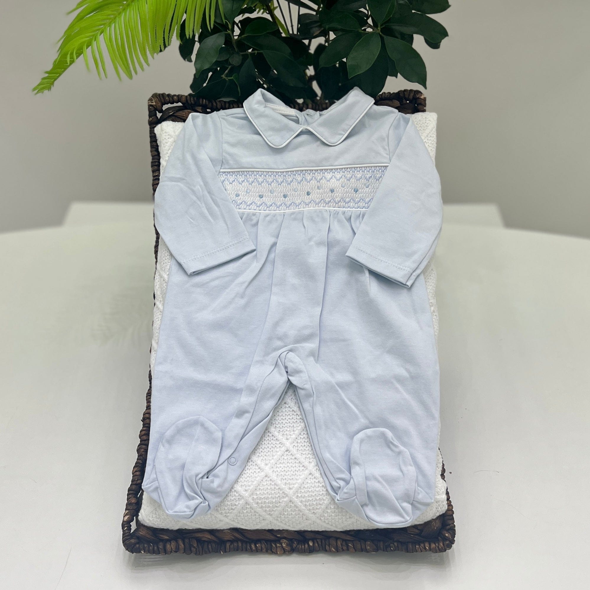 Tutina cotone punto smock - Baby Fashion