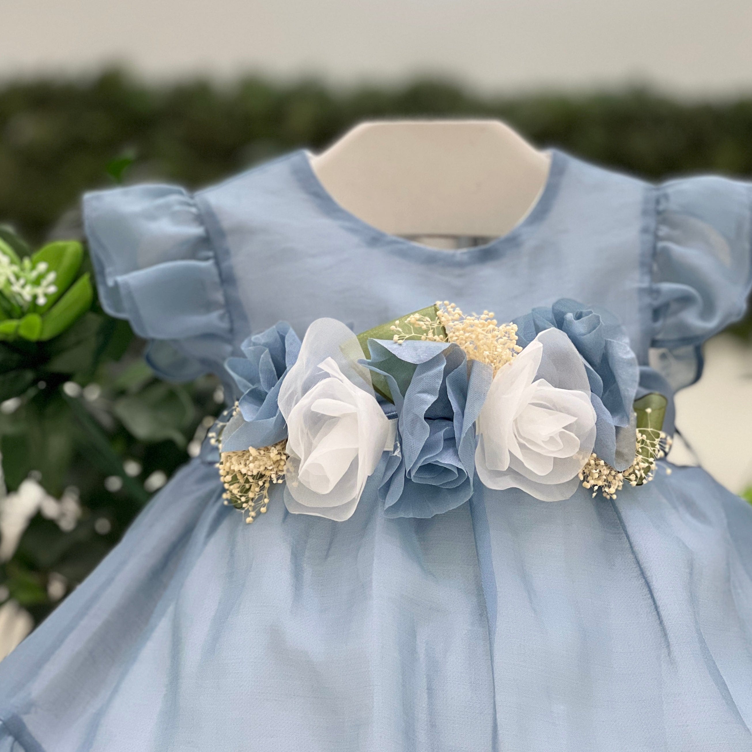 Barcellino - Abito in organza e fiori