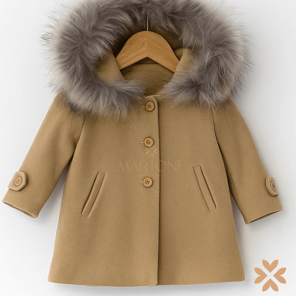 Cappotto cappuccio ecopelliccia