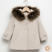 Cappotto cappuccio ecopelliccia