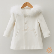Cappotto cappuccio ecopelliccia