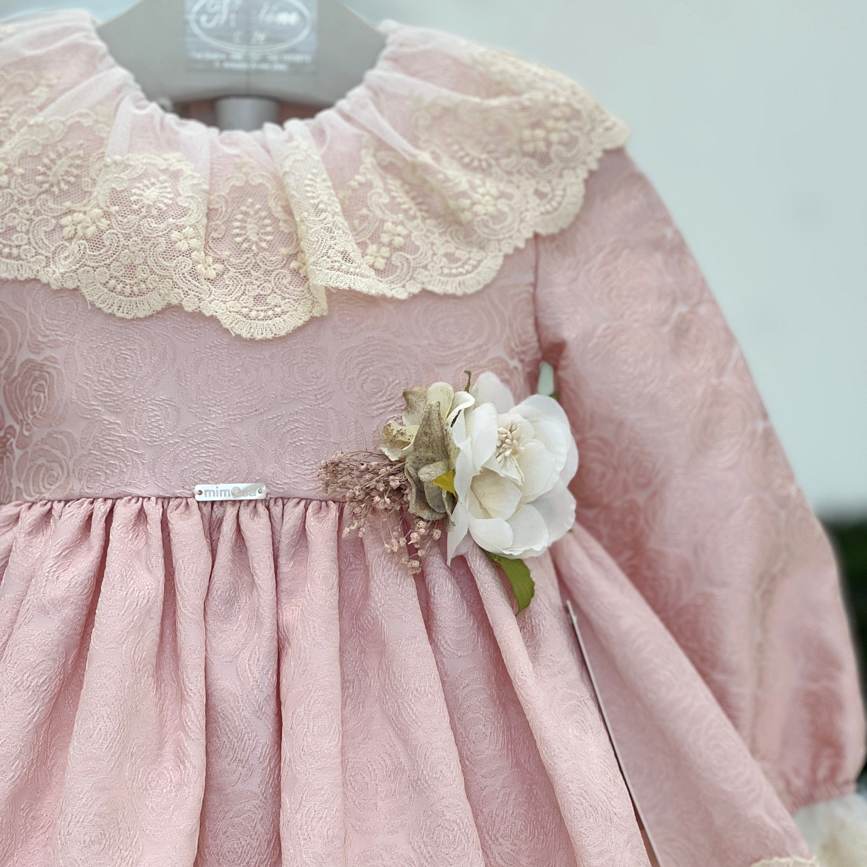 Abito rose jacquard - La Amapola