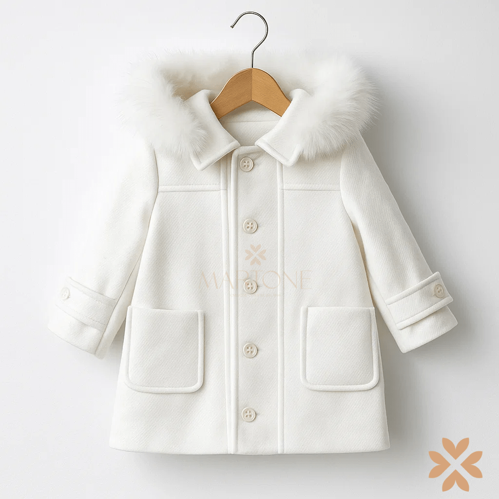 Cappotto elegante  con ecopelliccia