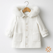 Cappotto elegante  con ecopelliccia