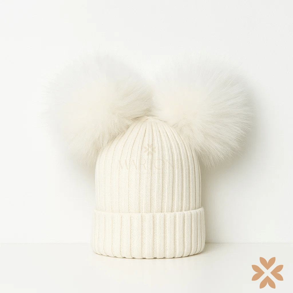 Cappello doppio pompon