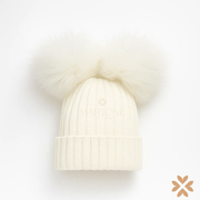 Cappello doppio pompon