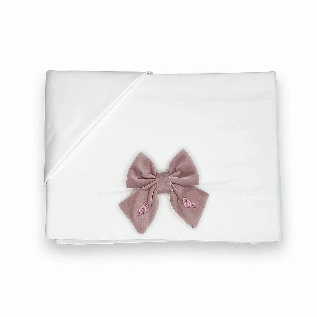 Set lenzuola fiocco in velluto  - La Sartoria Dei Piccoli
