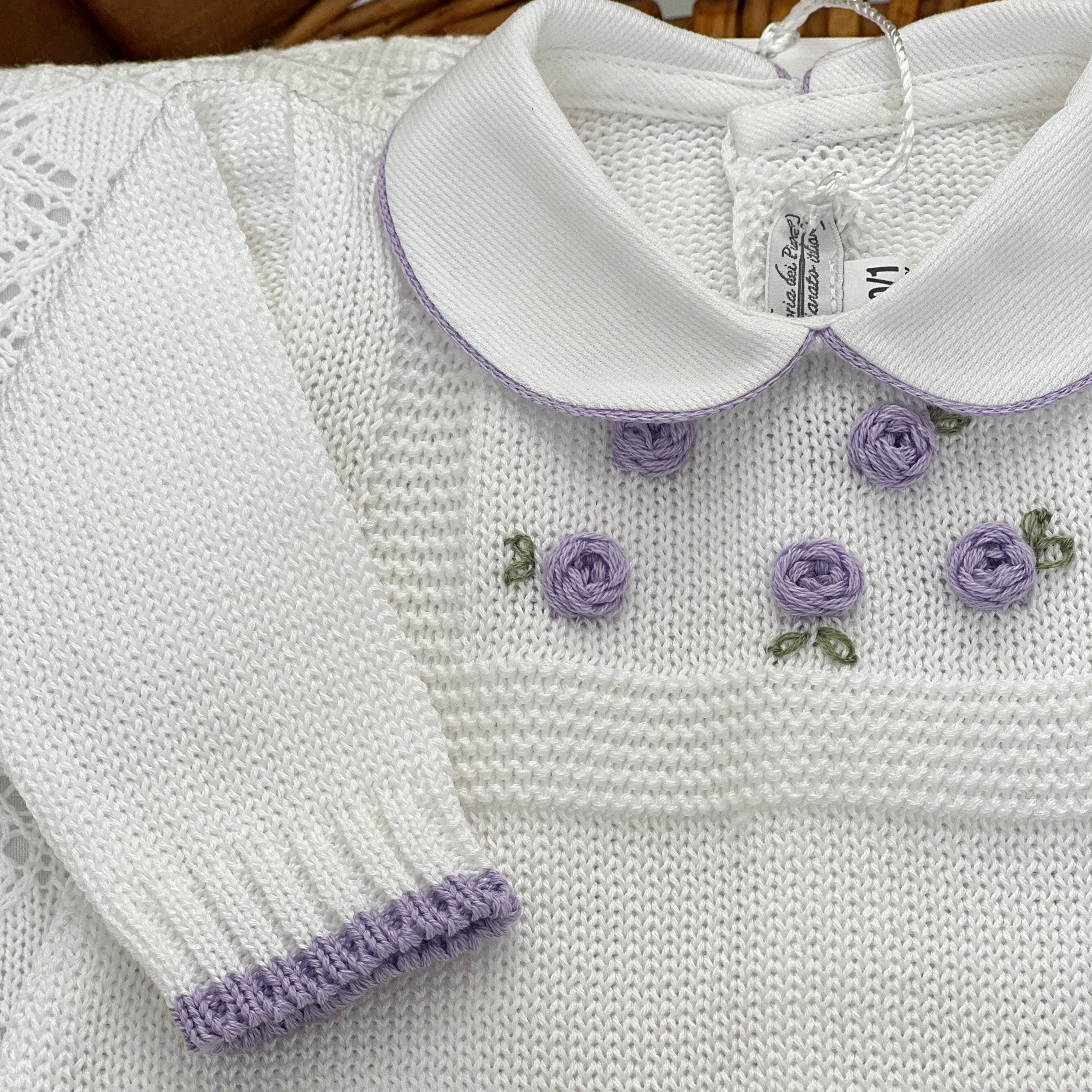 Tutina fiori ricamati - La Sartoria Dei Piccoli