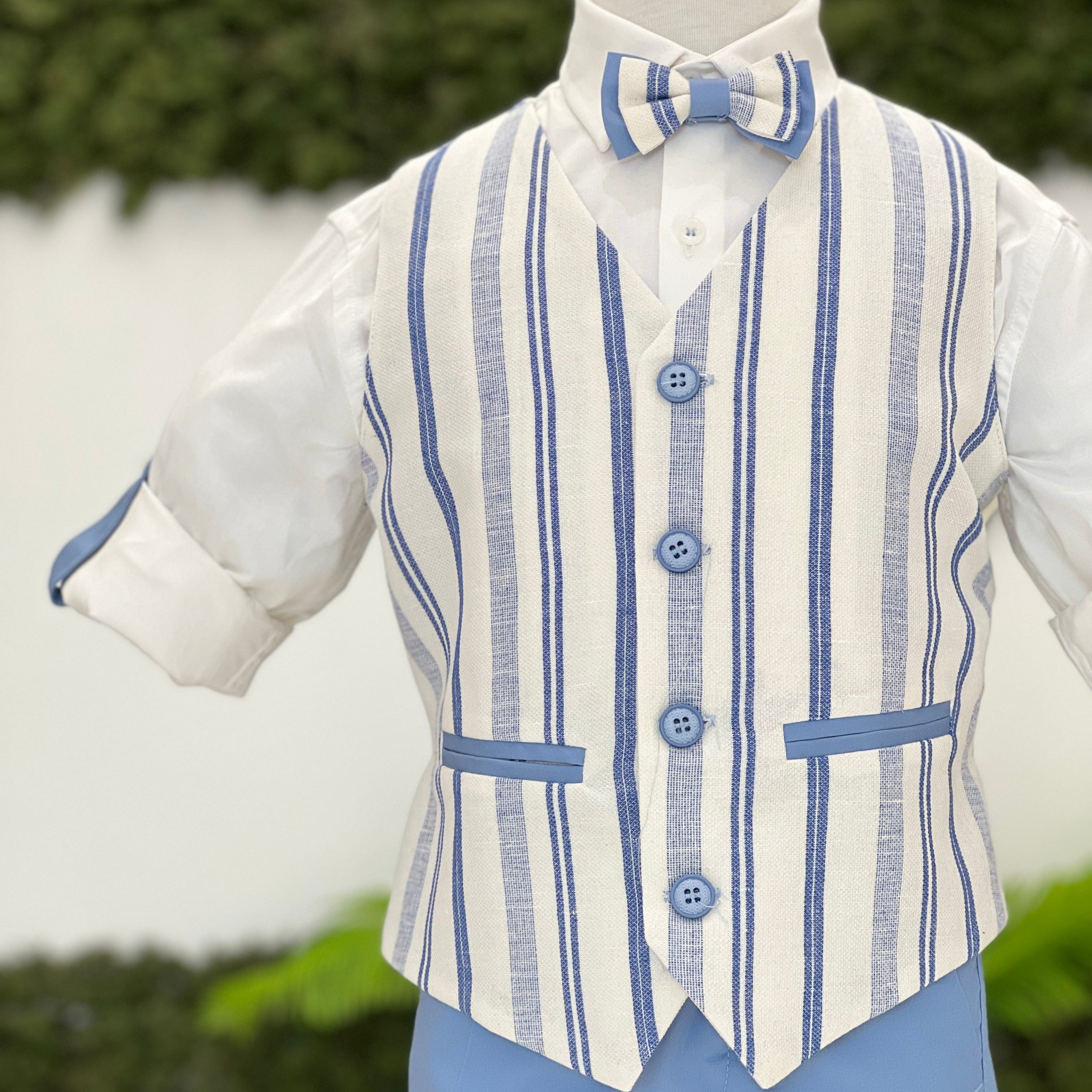 Completo elegante a righe