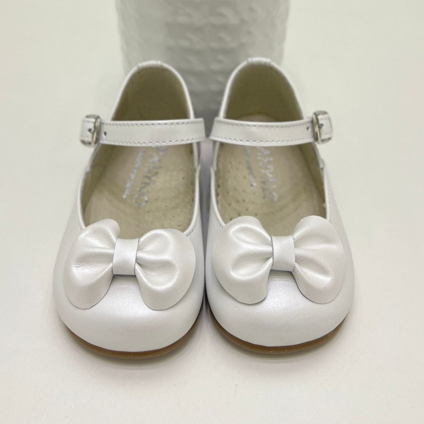 Ballerina con fiocco in pelle