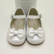 Ballerina con fiocco in pelle