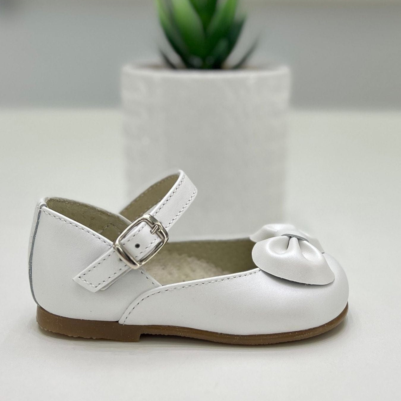 Ballerina con fiocco in pelle