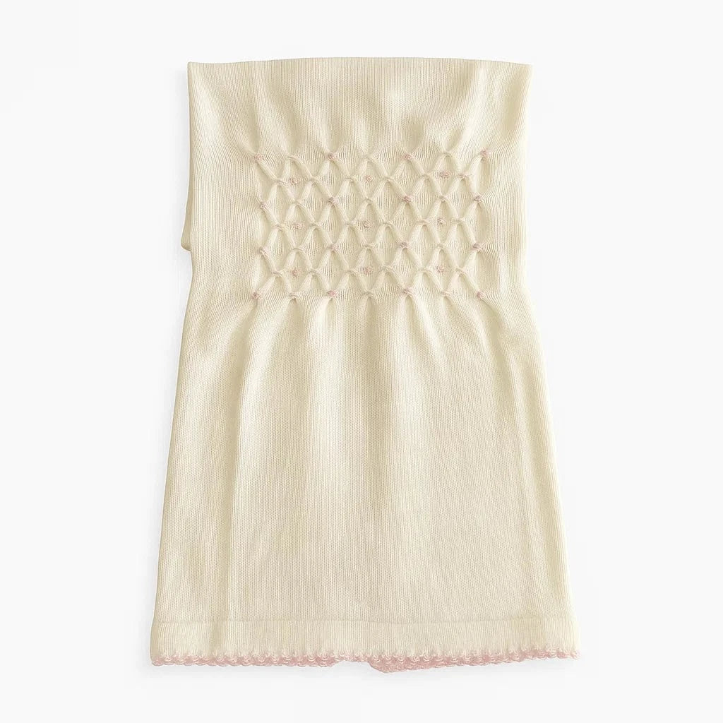 Coperta punto smock lana - Primodì Bebè