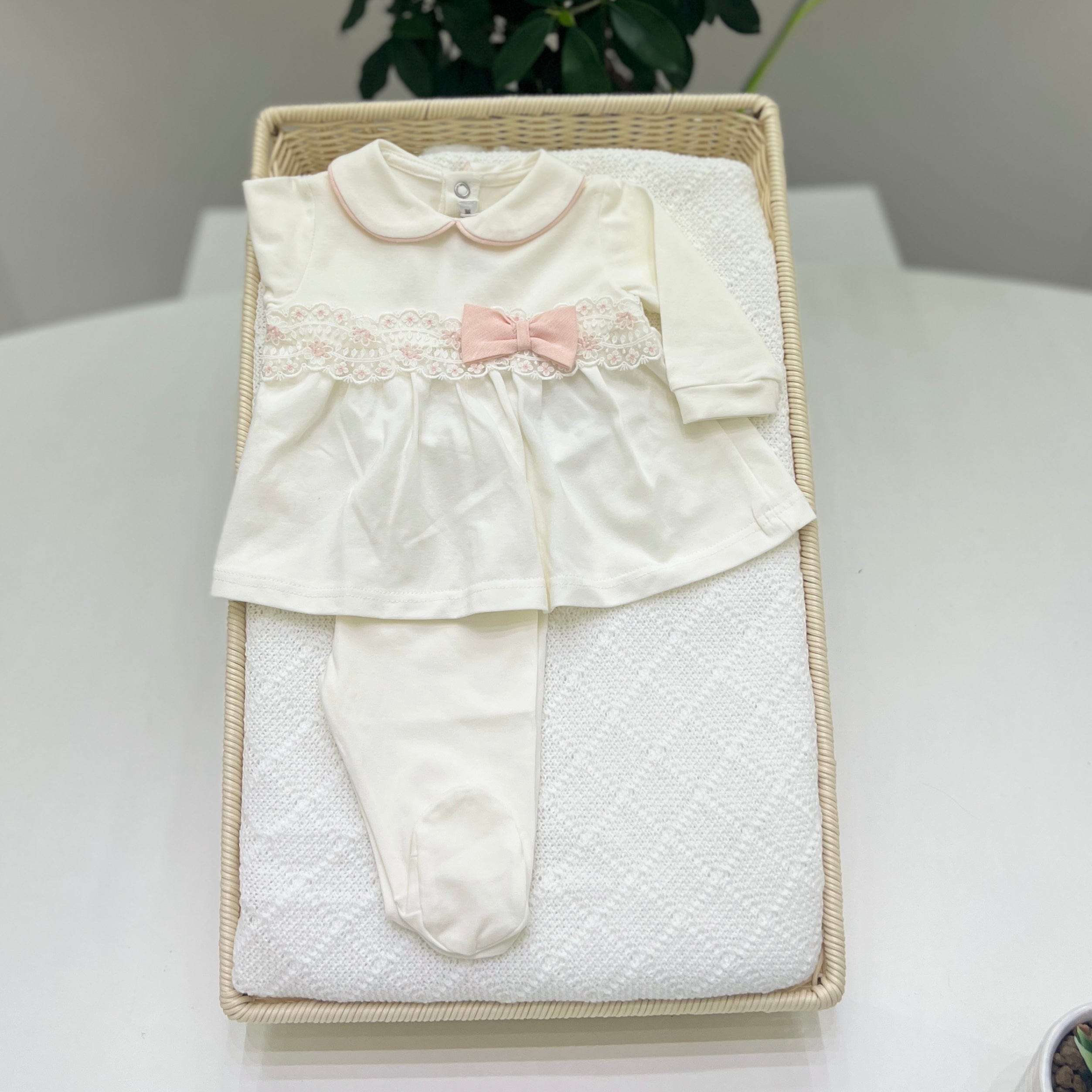Tutina spezzata cotone e pizzo - Teto e Tatta