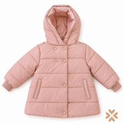 Giubbotto Bimba Imbottito Rosa con Cappuccio - Street Monkey