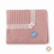 Copertina in maglia con merletto - Juliana