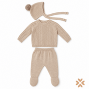 Completo Neonato in Maglia con Treccine e Cappellino - Mac Ilusion