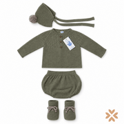 Completo Neonato in Maglia con Lavorazione Traforata - Mac Ilusion