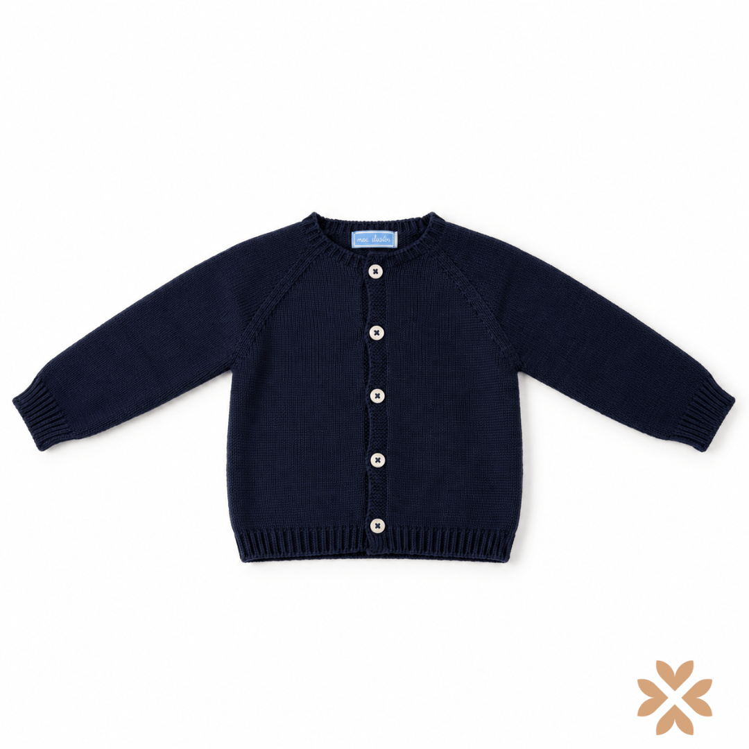 Completo Tartan con Cardigan Blu - Mac Ilusion