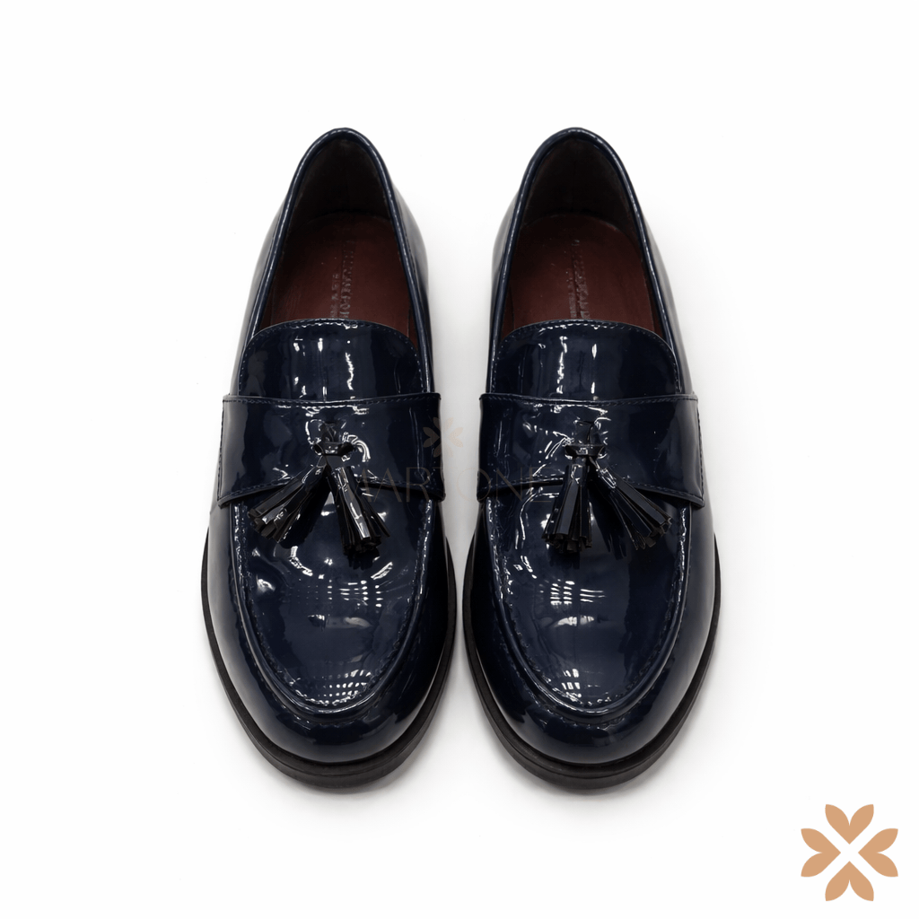 Mocassino lucido con nappine