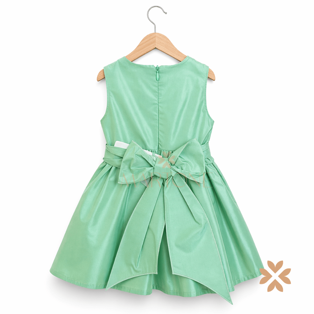 Abito in shantung verde - Allegra