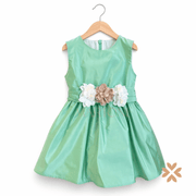 Abito in shantung verde - Allegra