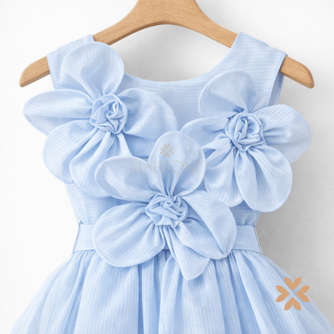 Abito con fiori tridimensionali - Allegra