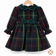 Abito in Tartan e Velluto - Allegra
