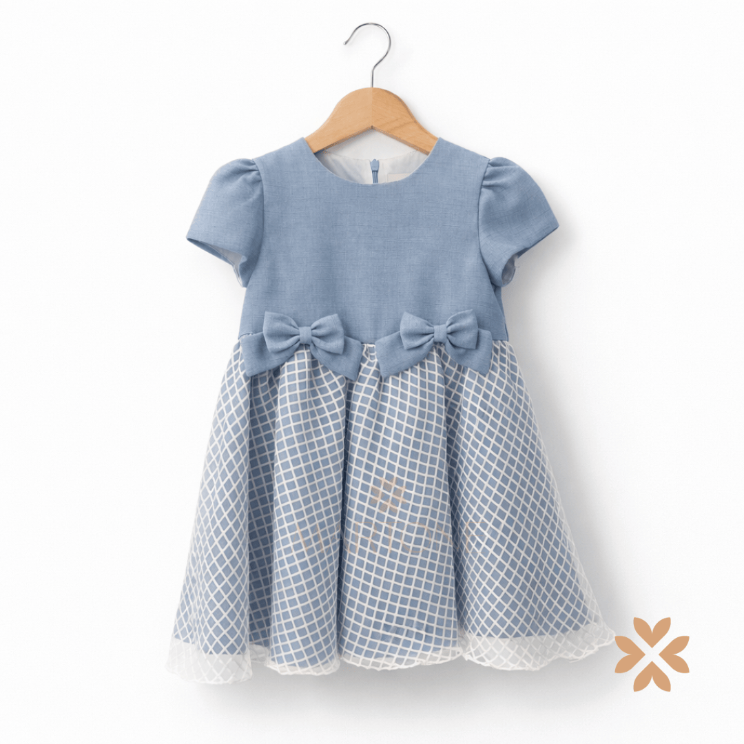 Abito azzurro polvere - Ambarabà