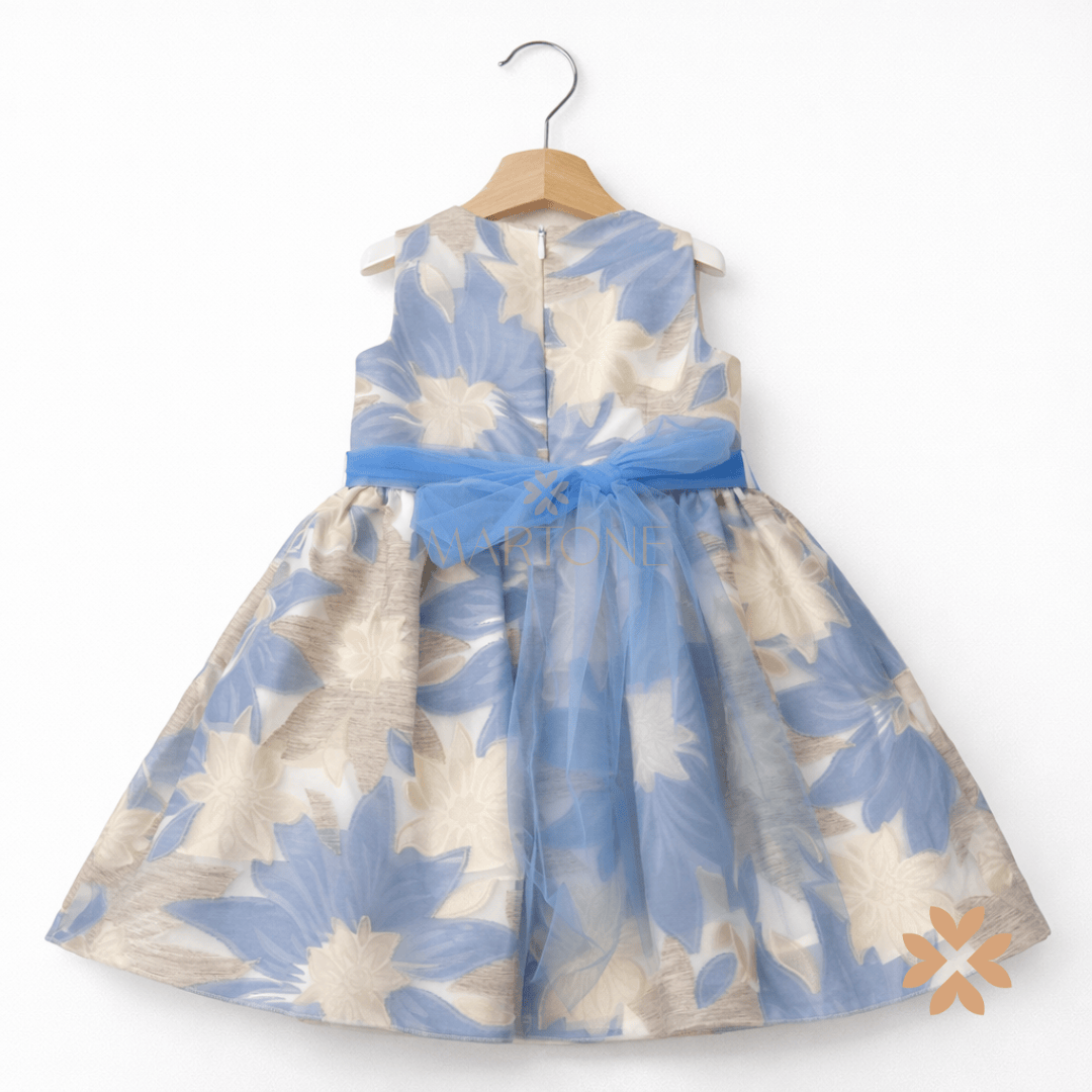 Abito jacquard con cintura - Ambarabà