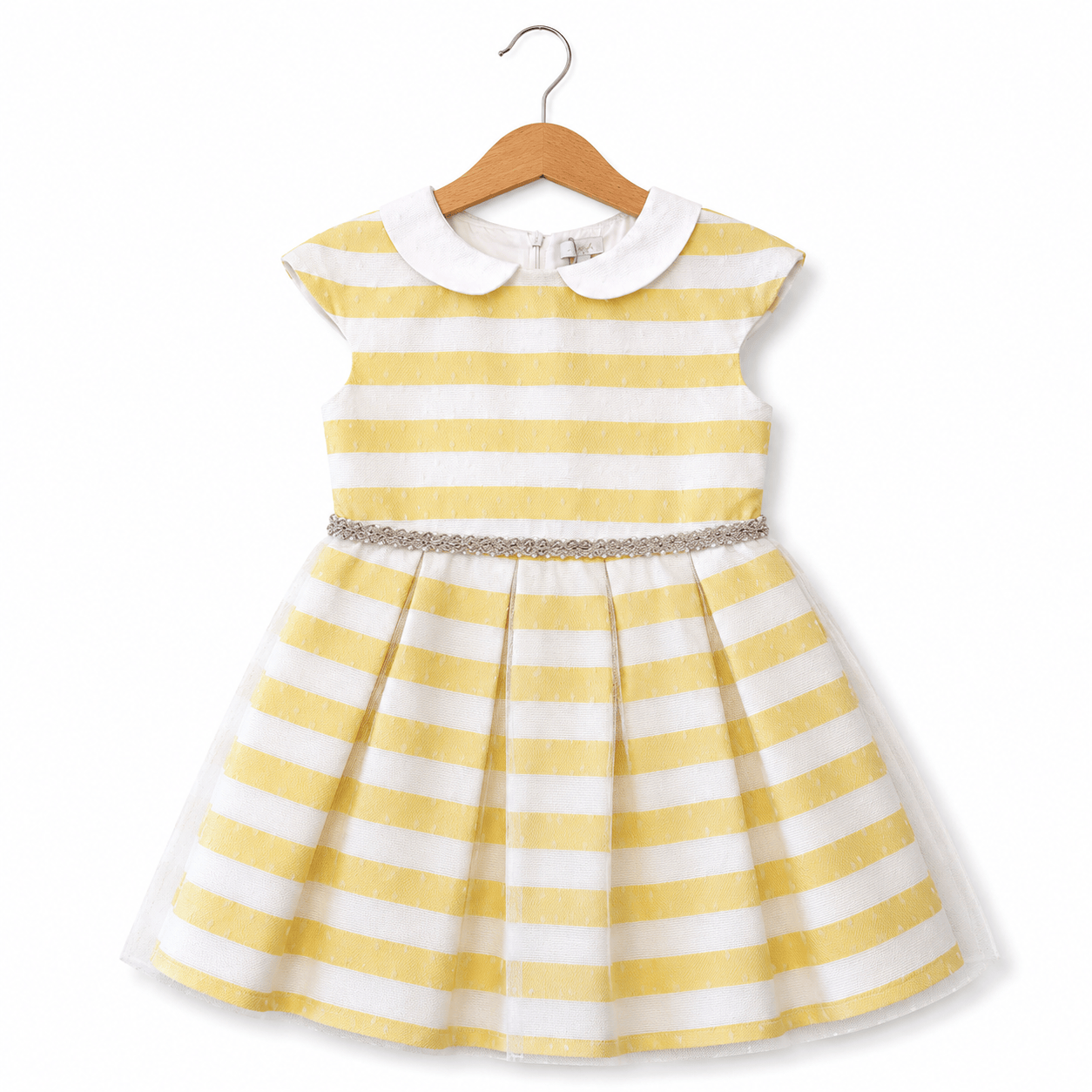 Abito bambina a righe gialle e bianche - Baby A