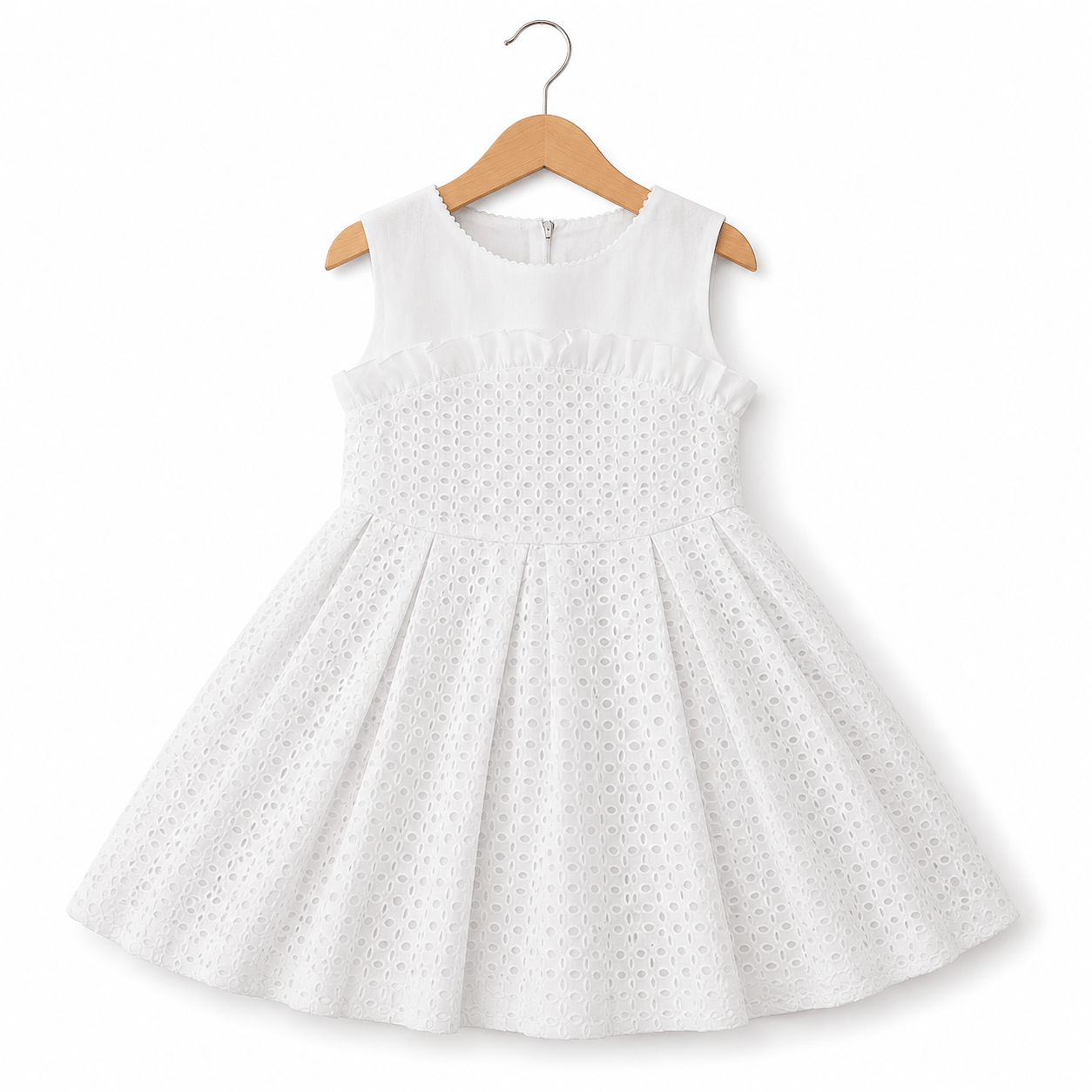 H2510 - Abito bianco sangallo Baby A