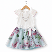 E1448  - Coordinato t-shirt e gonna Baby A