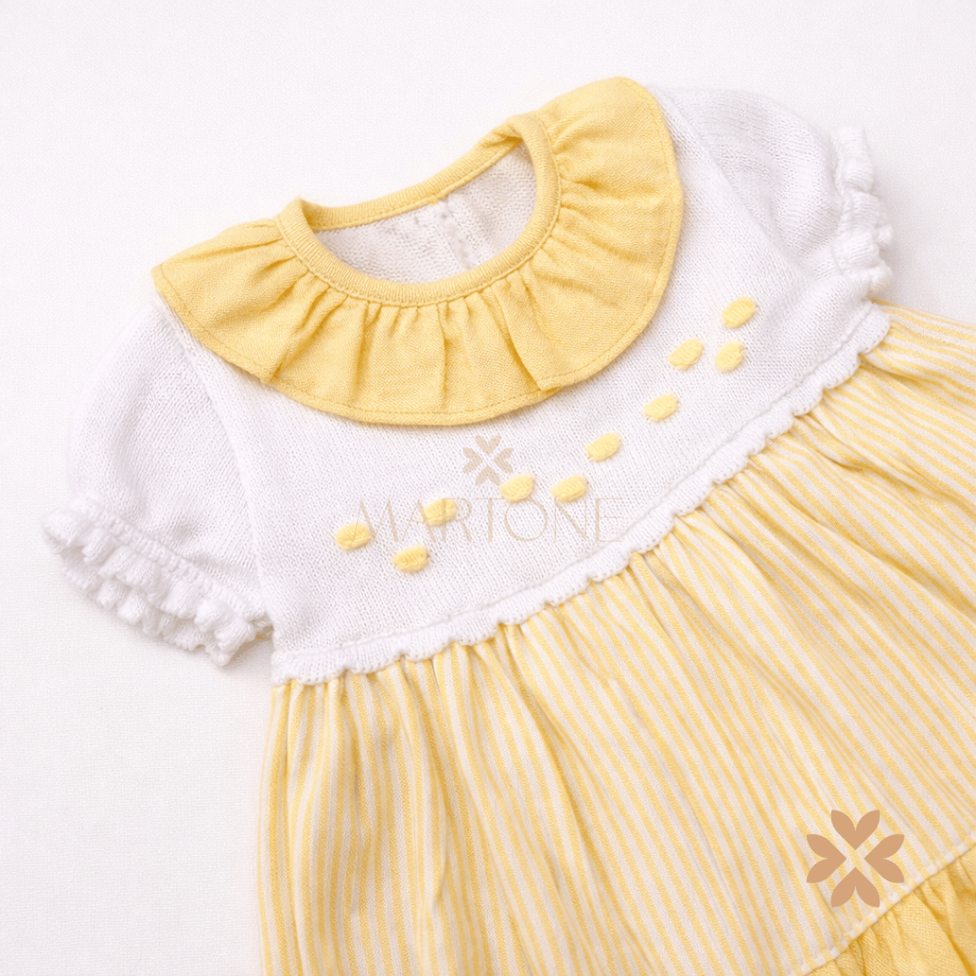 Abito a righe con balza - Baby Fashion