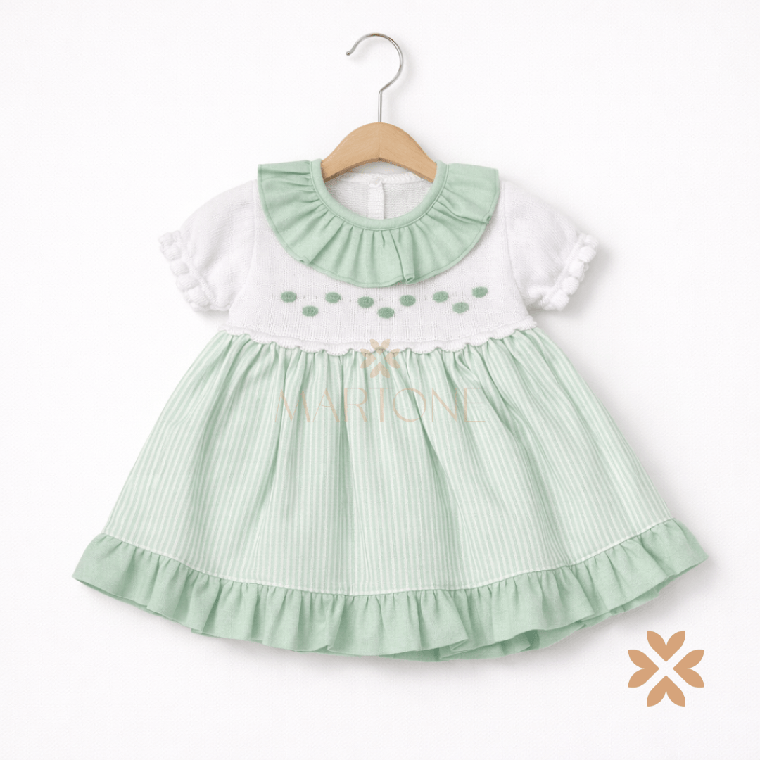 Abito a righe con balza - Baby Fashion