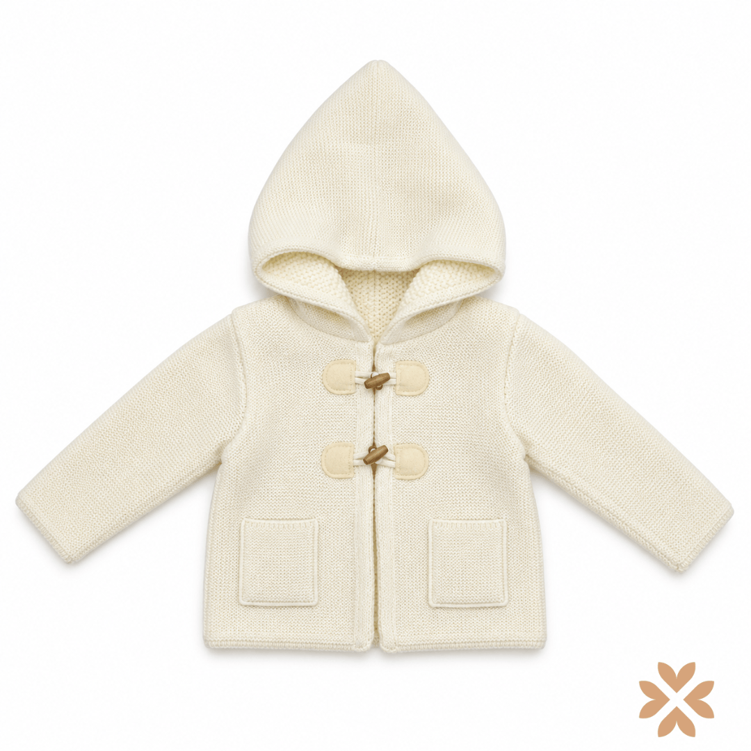 Cappottino in Maglia con Alamari - Baby Fashion