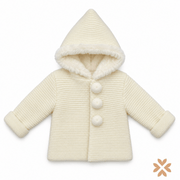 Cappottino in Maglia con Cappuccio - Baby Fashion