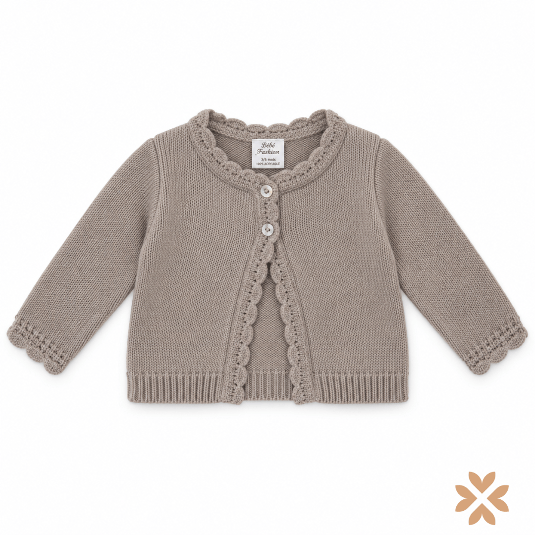 Completo Neonata in Maglia con Blusa Floreale - Baby Fashion