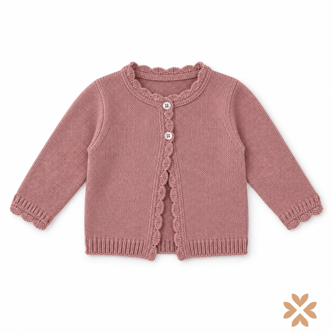 Completo Neonata in Maglia con Blusa Floreale - Baby Fashion