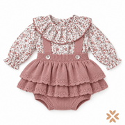 Completo Neonata in Maglia con Blusa Floreale - Baby Fashion