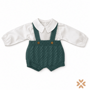 Pagliaccetto Neonato in Maglia con Bretelle - Baby Fashion