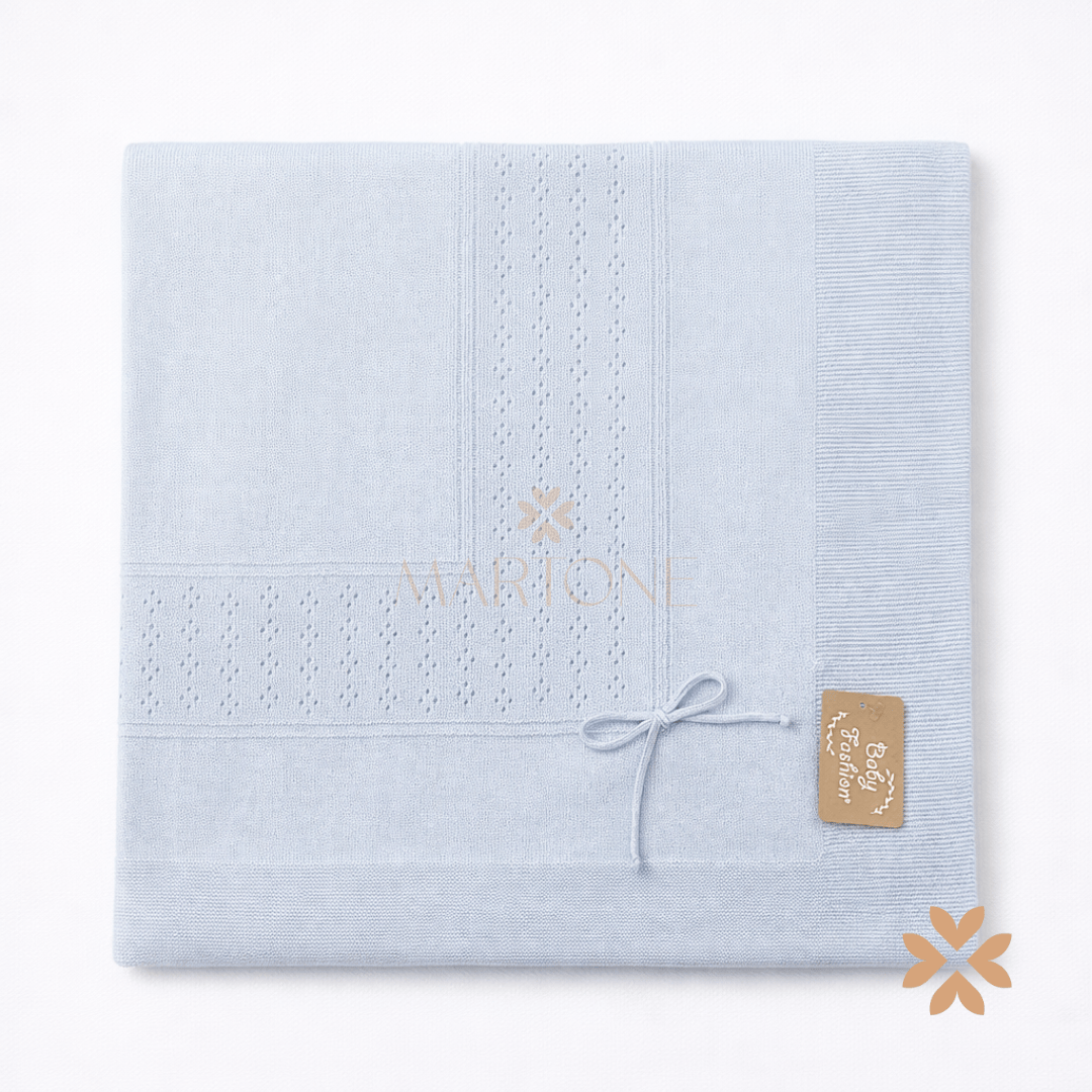 Coperta celeste in filo - Baby Fashion