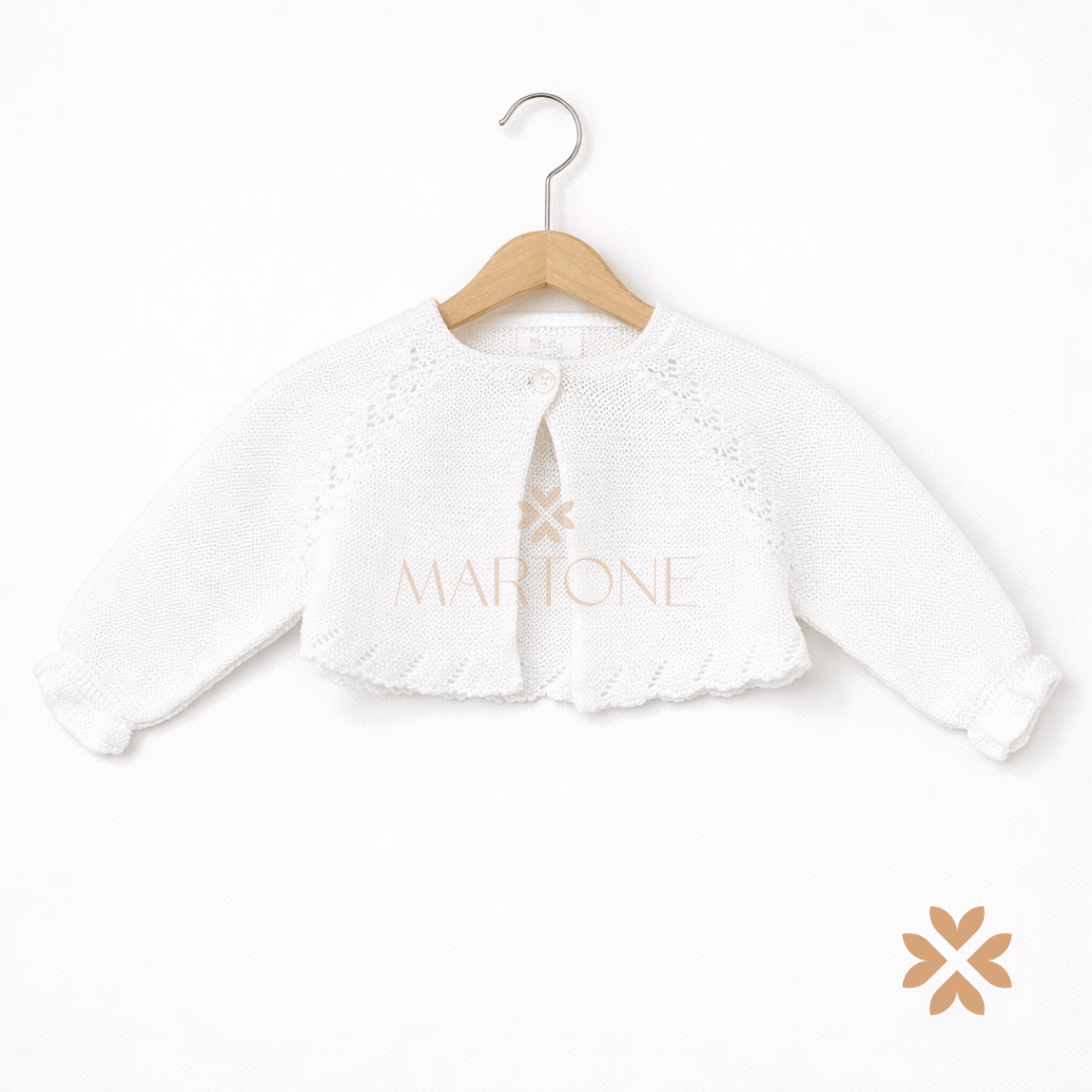 Scaldacuore in filo bianco - Baby Fasion