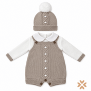Pagliaccetto Neonato in Maglia con Trecce - Baby Fashion