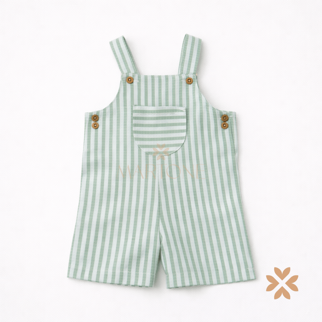 Salopette corta righe - Baby Fashion