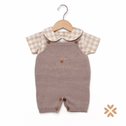 Salopette in filo con camicia a quadri - Baby Fashion