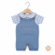 Salopette in filo e camicia a quadri - Baby Fashion