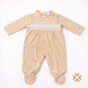 Tutina intera cotone fascia smock - Baby Fashion